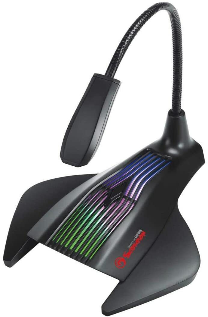 MARVO USB Powered Desk Mic Rainbow Backlight- Adjustable Arm- MIC-01 Steaming MARVO USB Powered Desk Mic Rainbow Backlight- Adjustable Arm- MIC-01 Steaming